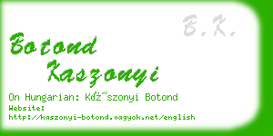 botond kaszonyi business card